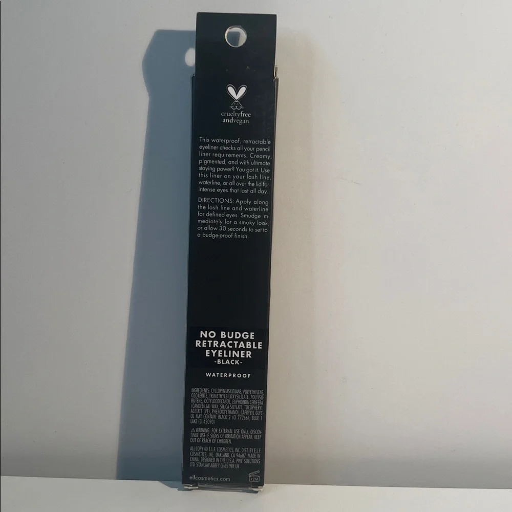 E.L.F No Budge Retractable Liner - Black Waterproof NIB ❤️